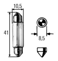 נורה בננה 24V 10W בינוני 11X38