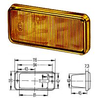 פנס צד M303 צהוב,אוטובוס ואן הול