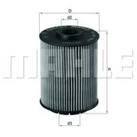 מסנן שמן לפולקסווגן גולף — MAHOX160D - פולקסווגן גולף